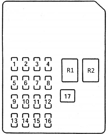 Блок-схема в салон Mazda 6 GG Варіант 1