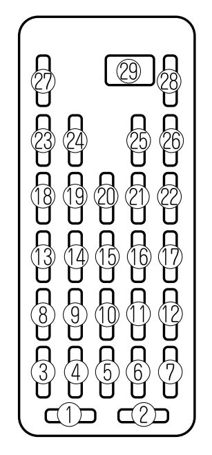 блок-схема mazda millenia в салоні