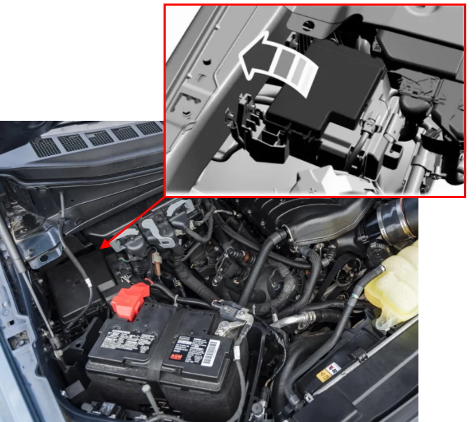 розташування під капотом