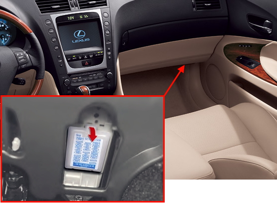 Розташування блоку запобіжників у салоні