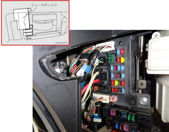 Розташування блоку запобіжників