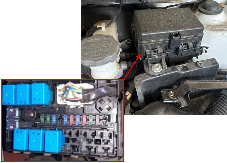 Розташування під капотом